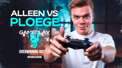 Blauw Modern Gaming Advertentie