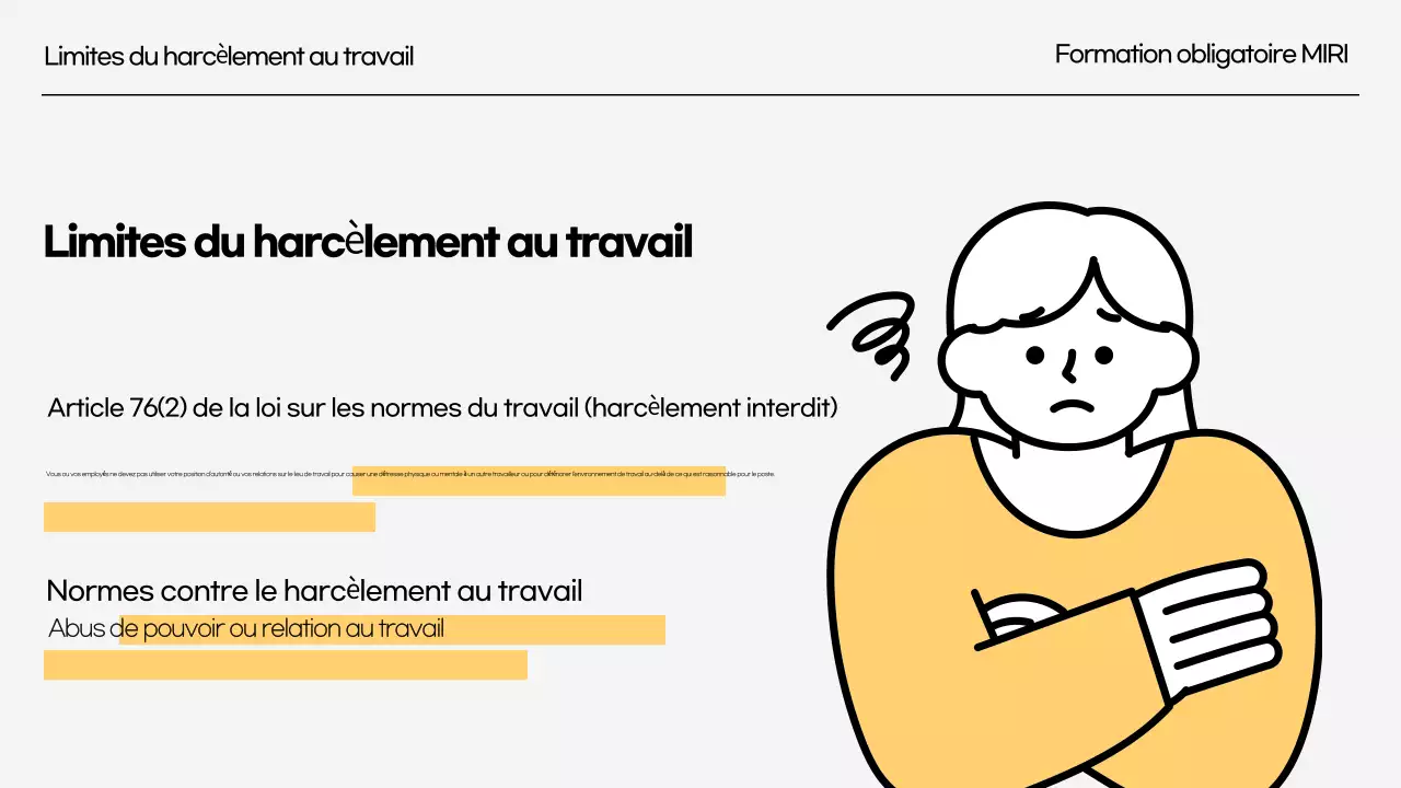 Formation à la prévention du harcèlement au travail Formation statutaire