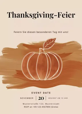 beige rustikale Danksagung Einladung