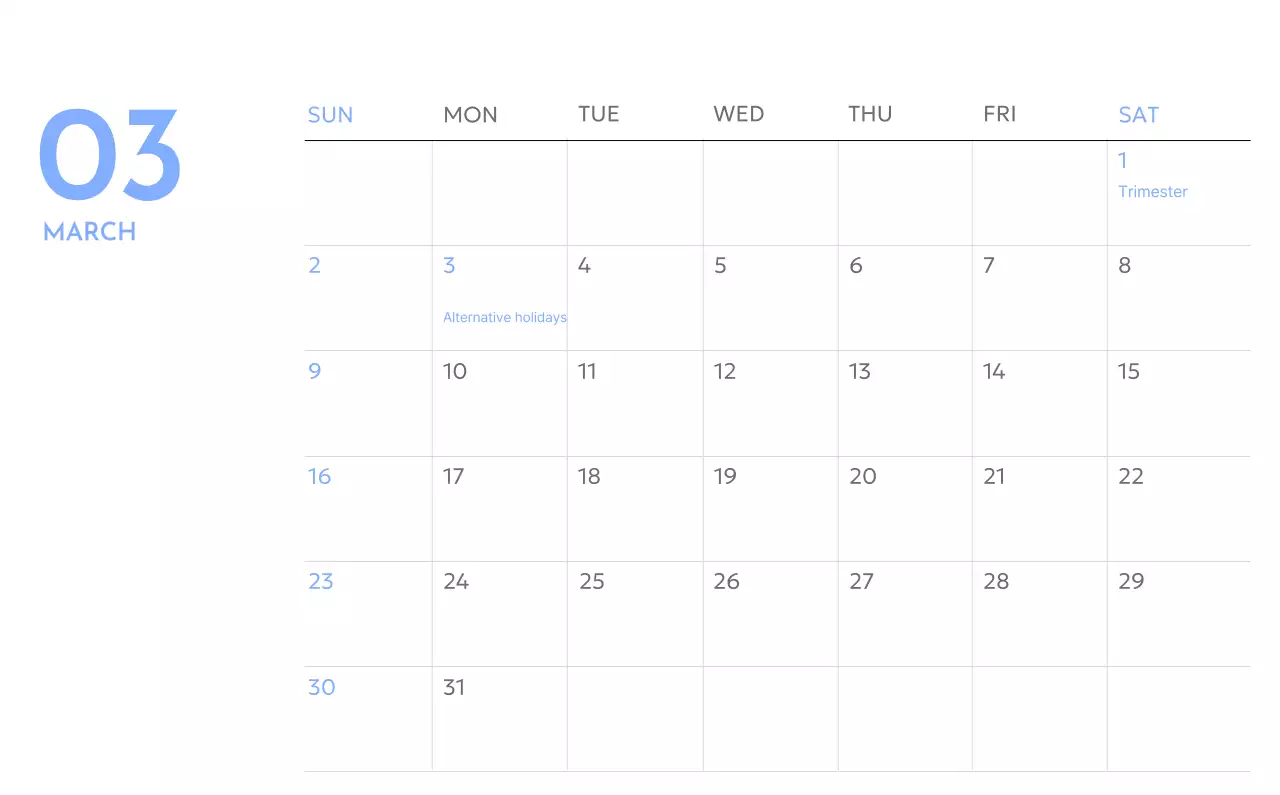 Kalender pelacak sasaran foto dengan percikan warna biru