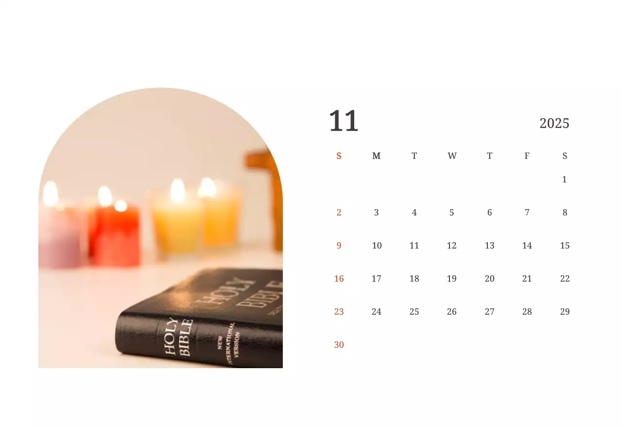 Ein fotografischer Konzeptkalender, der Kirchen in Landschaftsbildern zeigt