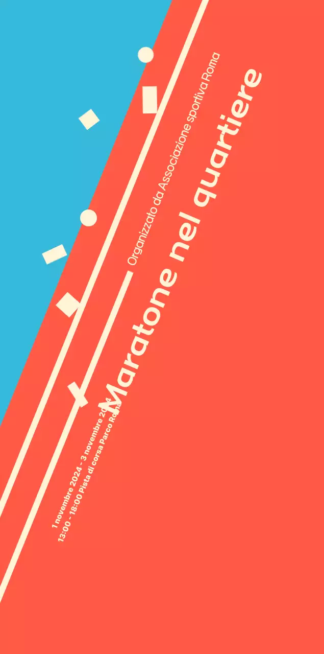 Evento maratona arancione brillante