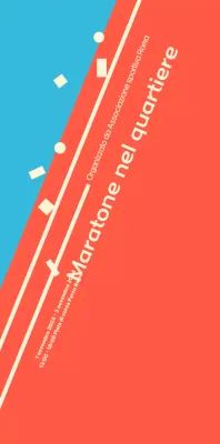 Evento maratona arancione brillante