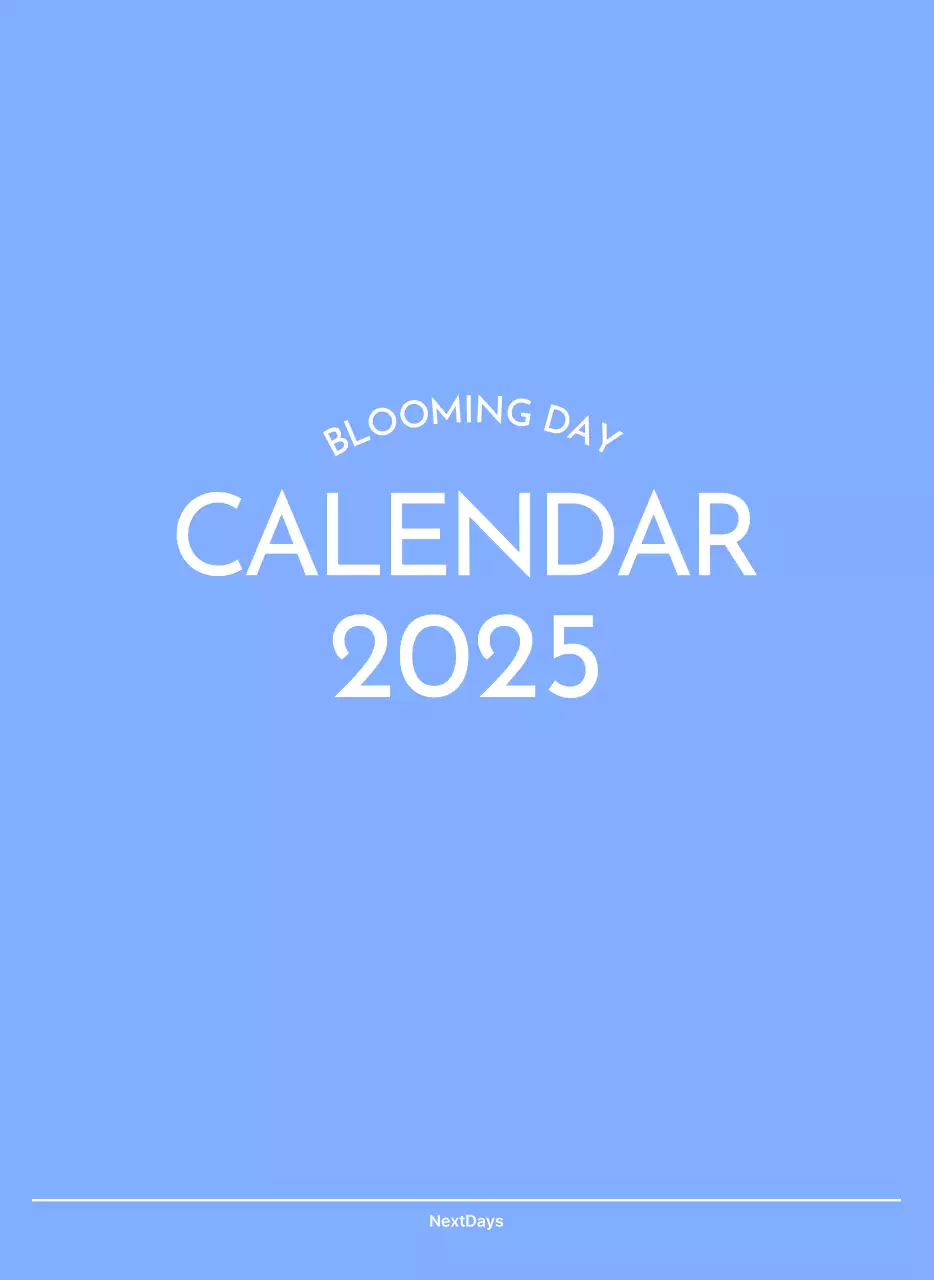 Kalender pelacak sasaran foto dengan percikan warna biru