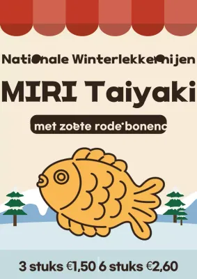 Beige traditionele snack reclame