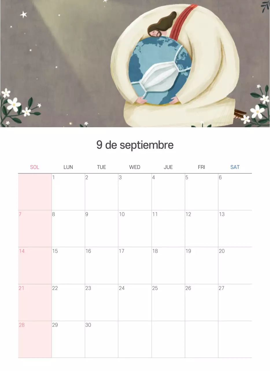 Pastel limpio ilustración iglesia