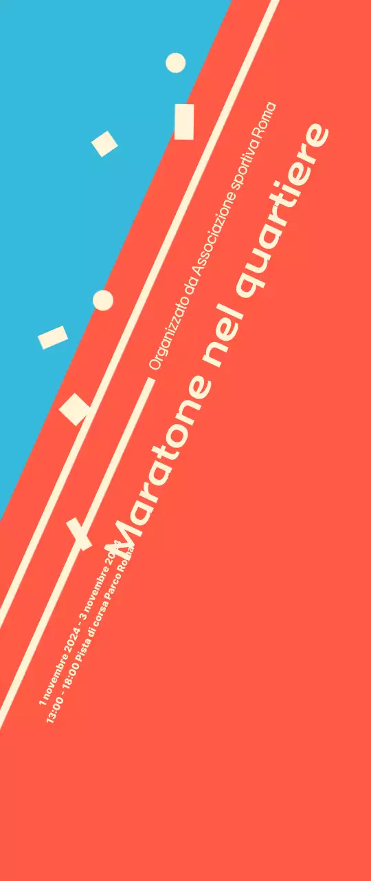 Evento maratona arancione brillante