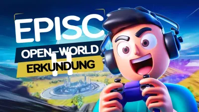 Blaue Modern Gaming Werbung