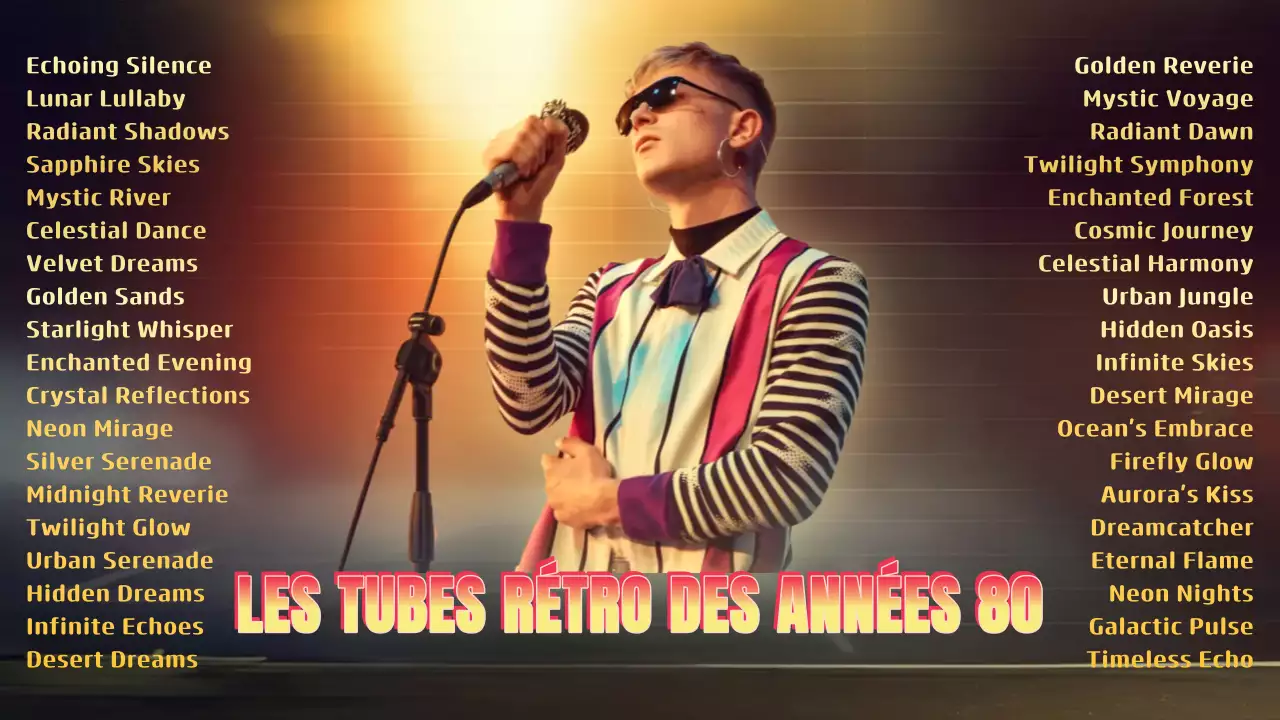 playlist de musique rétro jaune