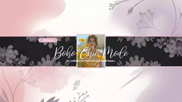 Schwarze künstlerische böhmische Mode