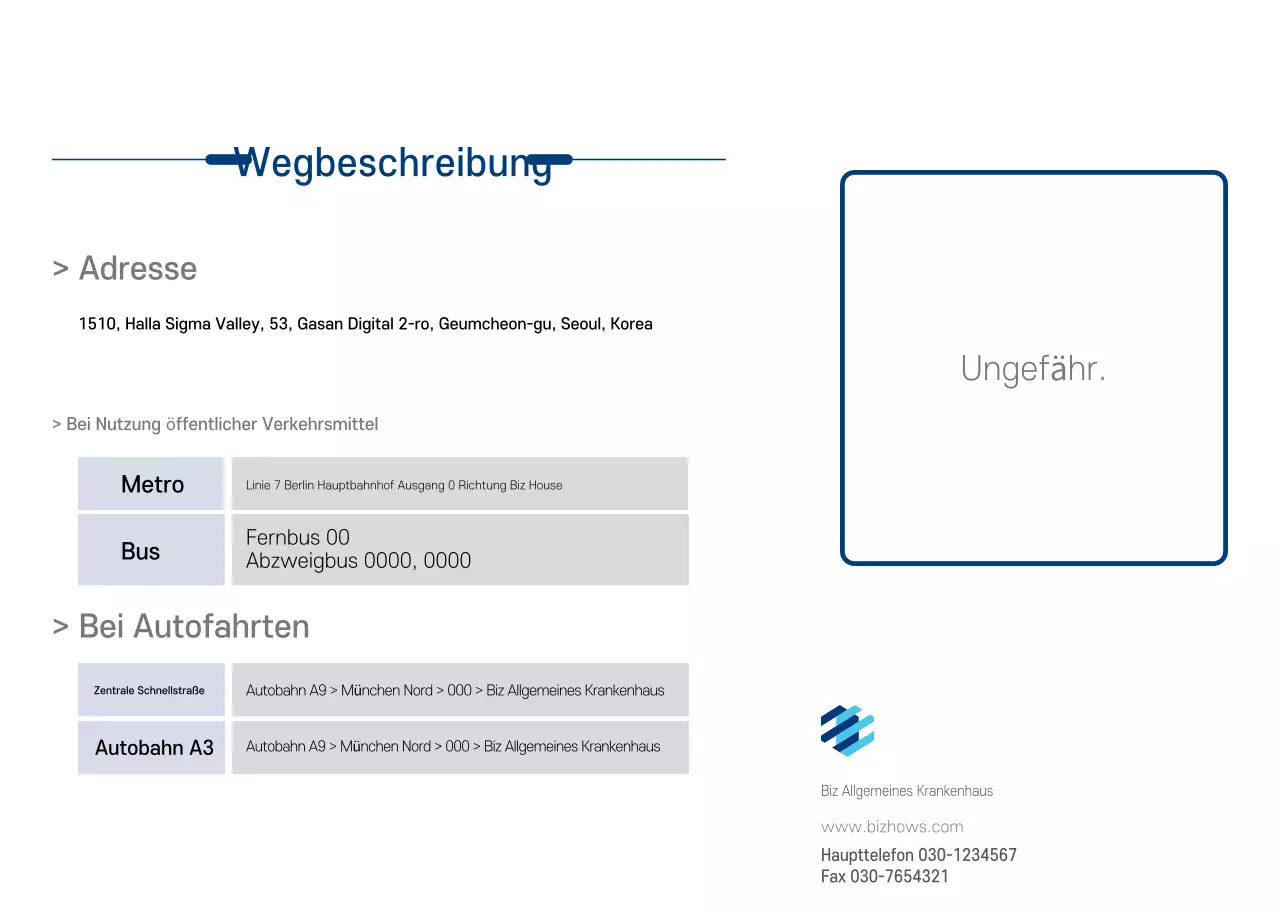 Marineblauer einfacher Krankenhaus-Werbekalender