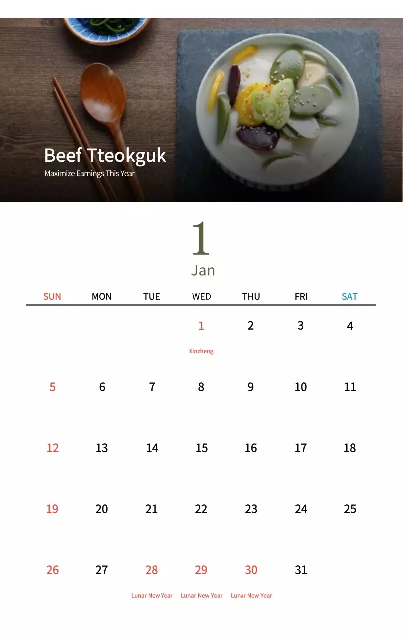 Kalender Makanan Tradisional Krem