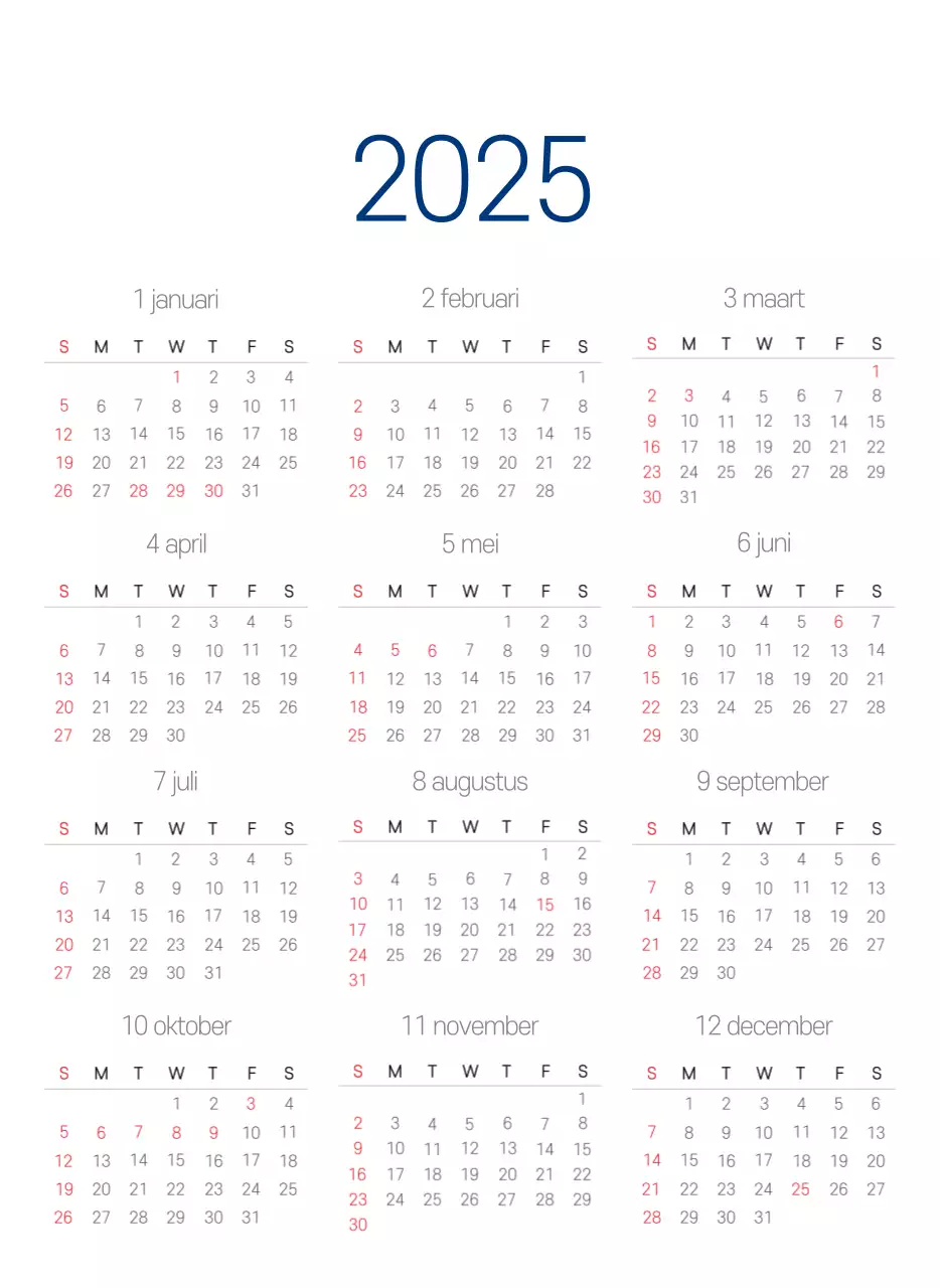 Navy Witte Eenvoudige Ziekenhuis Promotiekalender