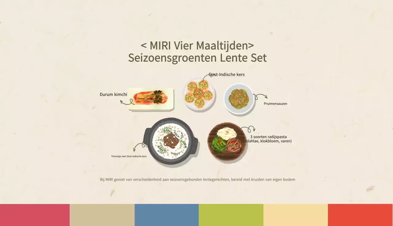 Beige Traditionele Eetkalender