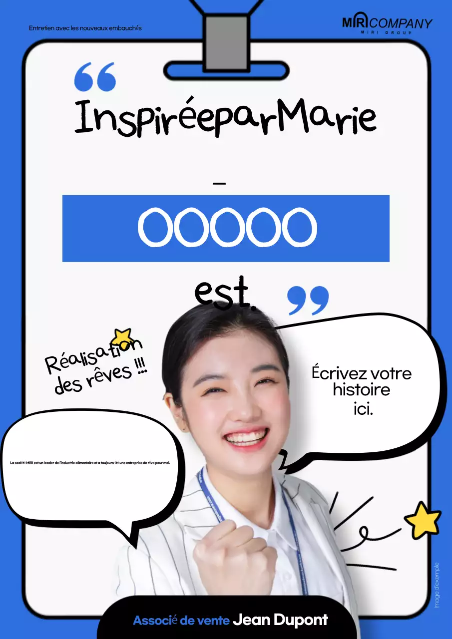 Promouvoir un entretien Blue Simple