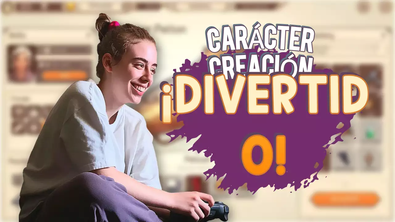 Anuncio lúdico de juego en morado