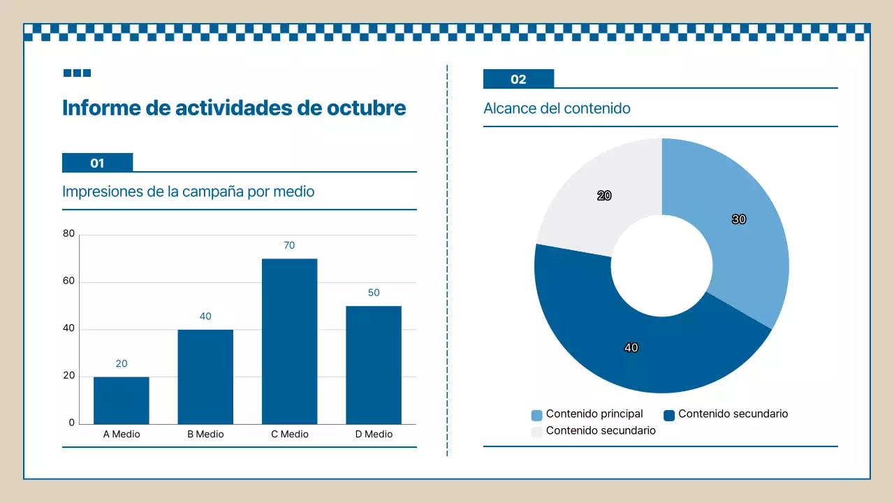 Informes de marketing Blue Basic