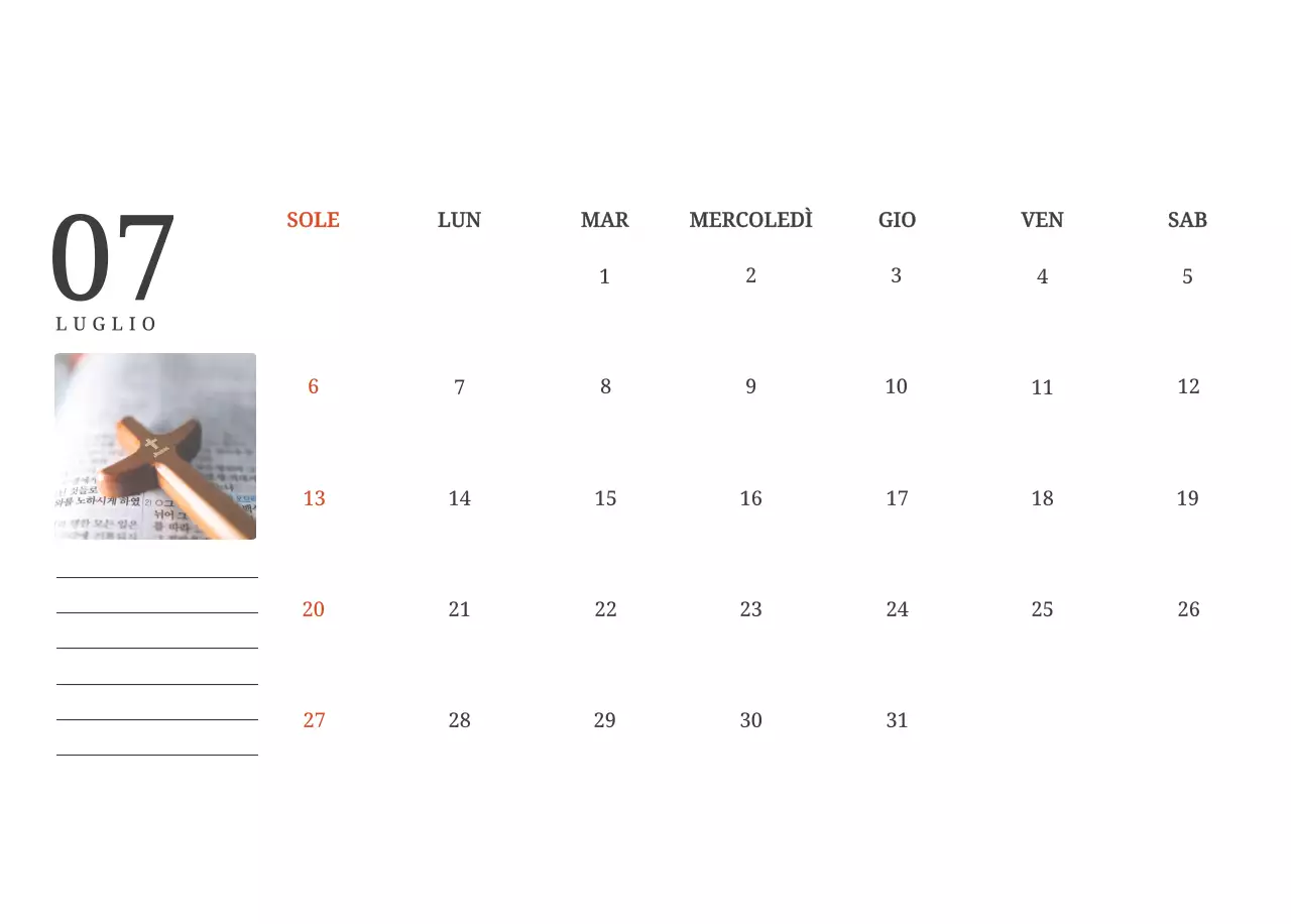 Un calendario fotografico con chiese in dipinti di paesaggio
