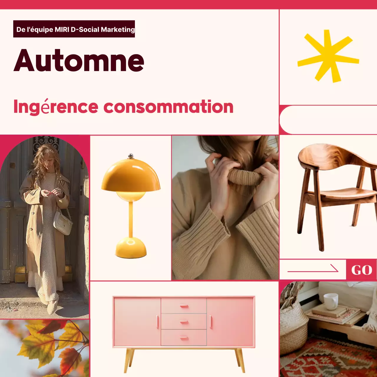 Conseils de mode automnale moderne rouge