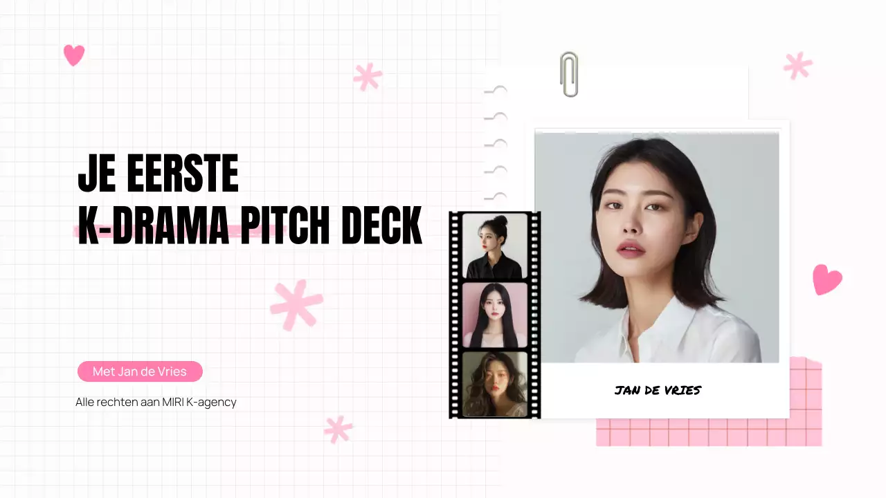 TRENDY ESTHETISCH STIJLVOL K-DRAMA PITCH DECK ACTRICE PRESENTATIE