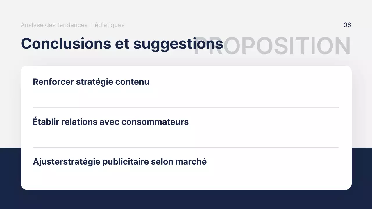 Rapport d'analyse marketing moderne bleu marine