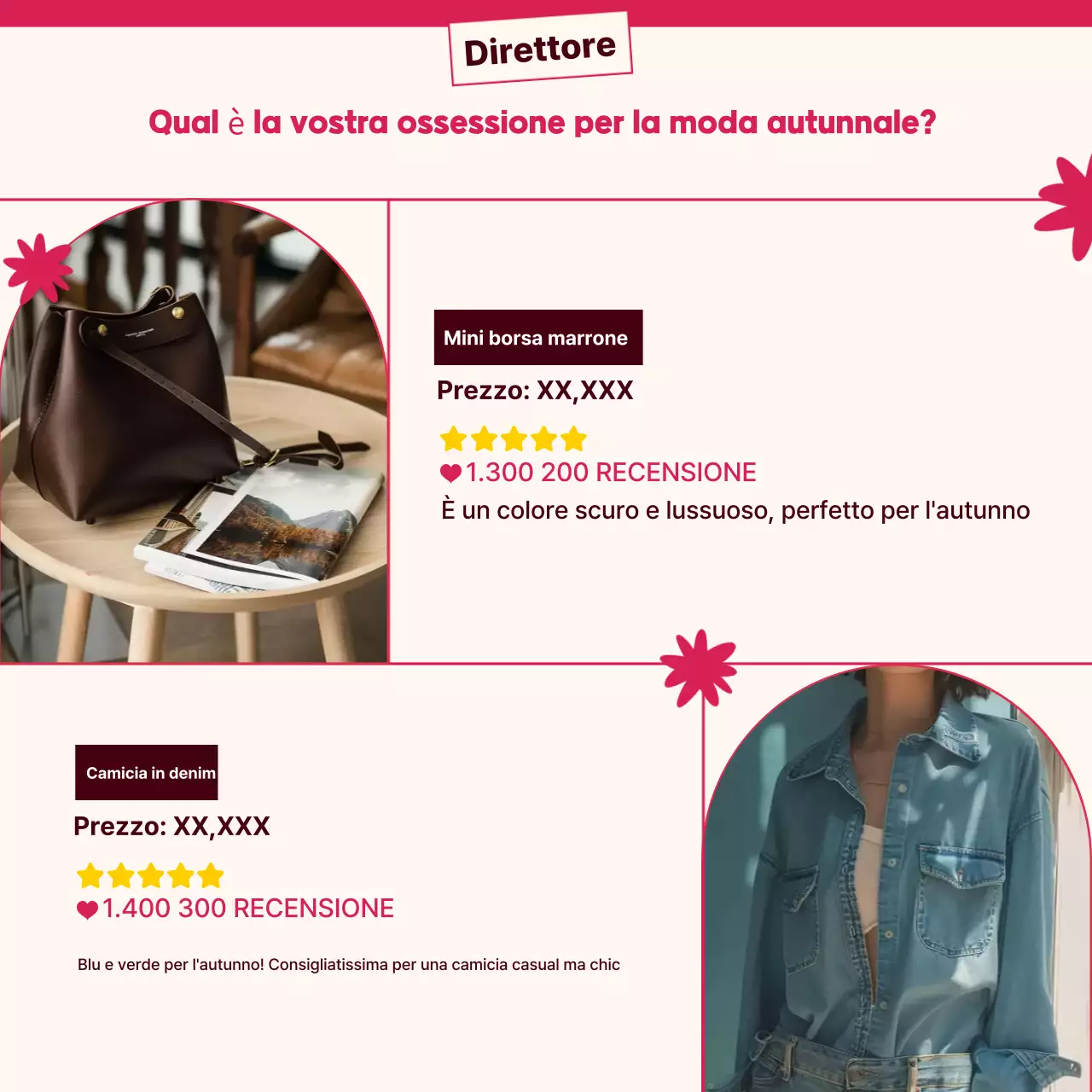 Guida alla moda autunnale moderna in rosso