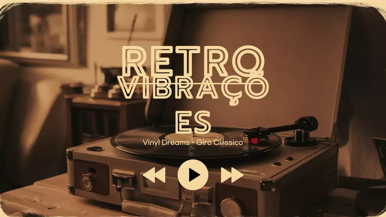 lista de reprodução de música retro bege