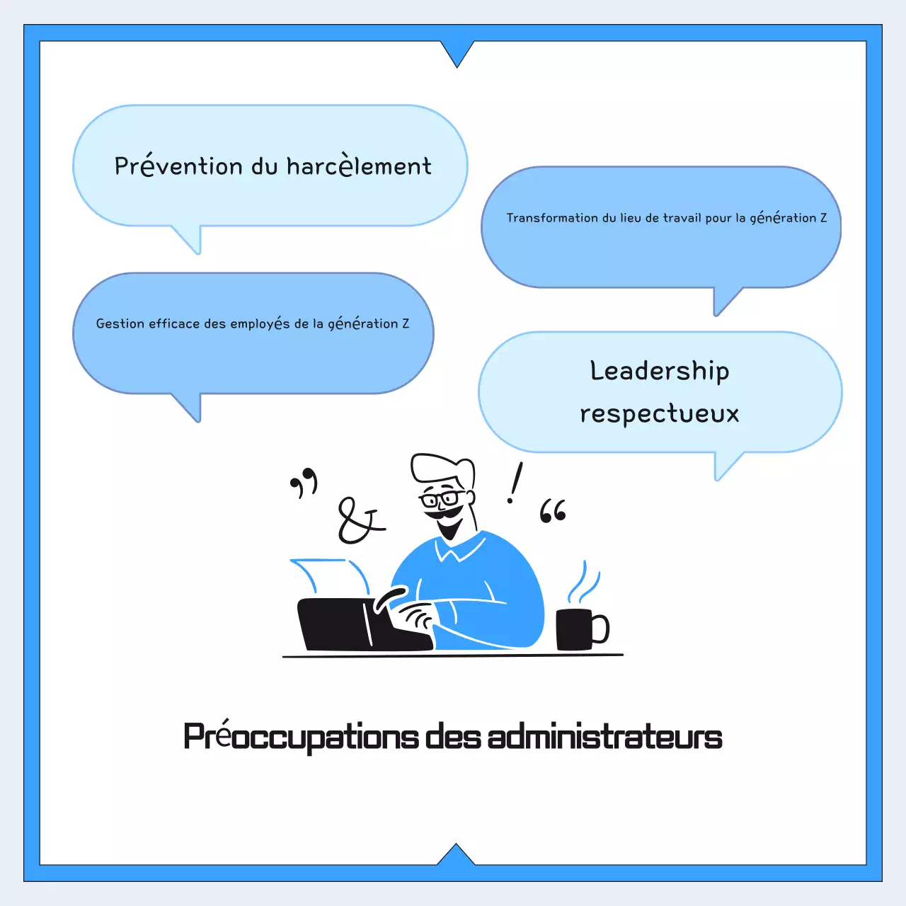 Guide de la culture du lieu de travail moderne bleu