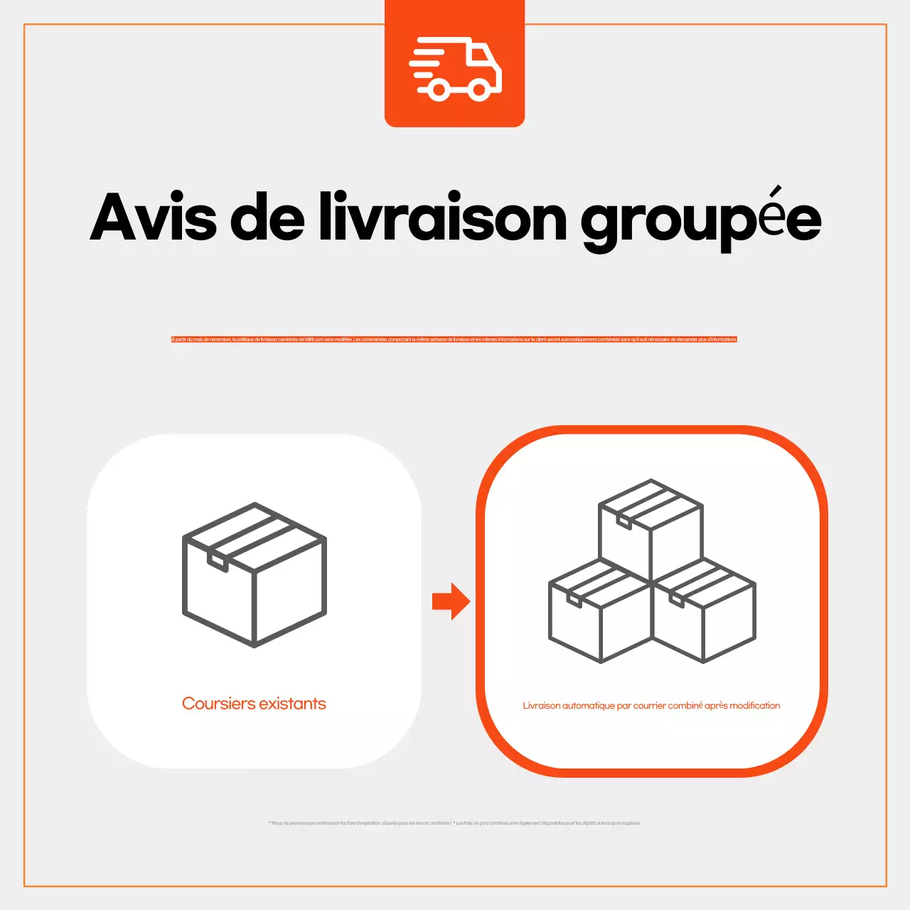 Orange Simple Shipping Information