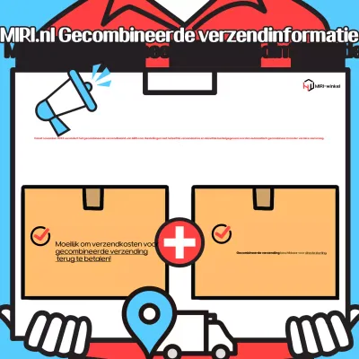 Lichtblauwe eenvoudige verzendinstructies