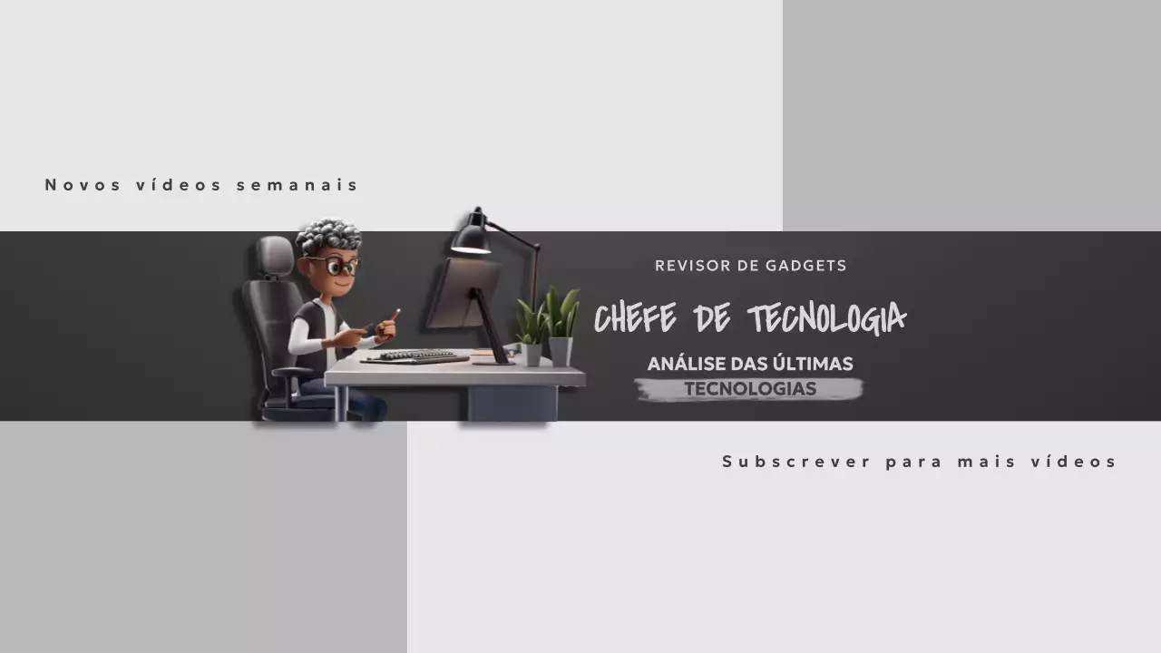 Anúncio de tecnologia moderna cinzenta