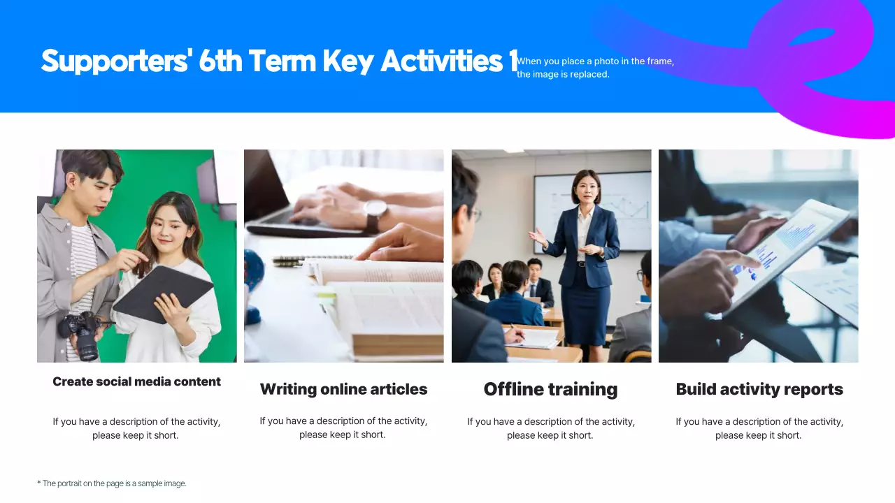 Blue Modern Activity Report Presentation