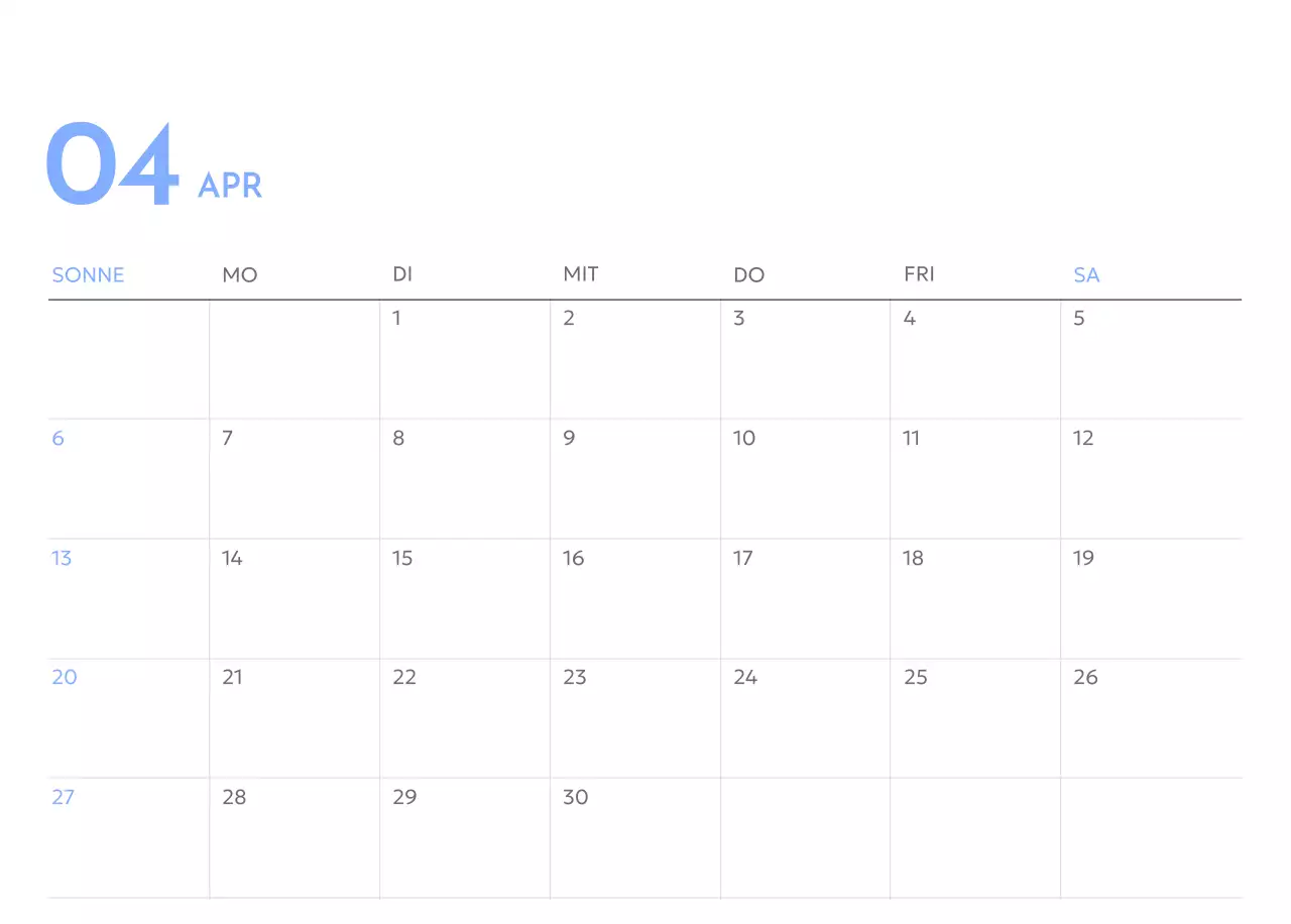 Foto-Zielverfolgungskalender mit einem Hauch von Blau