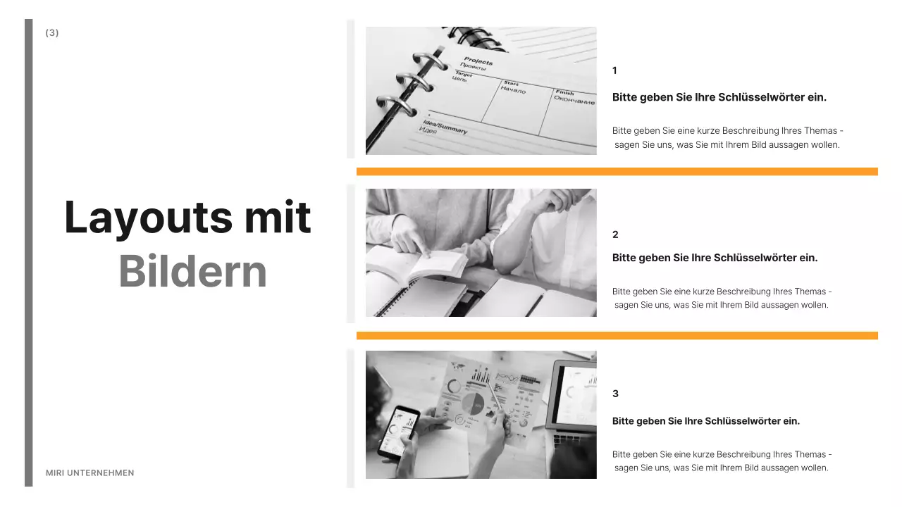 Ein einfacher Geschäftsbericht in Gelb und Grau