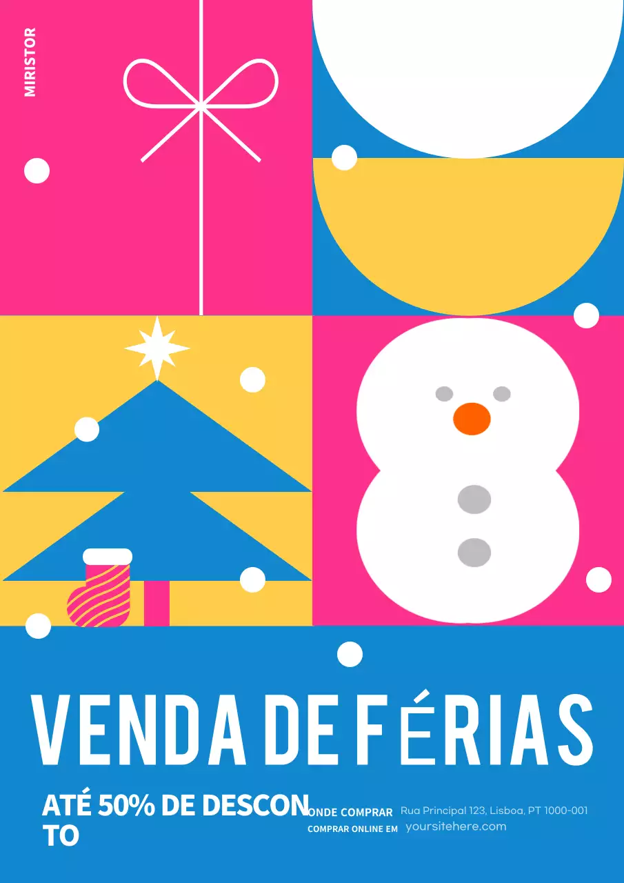 promoção de férias rosa moderno