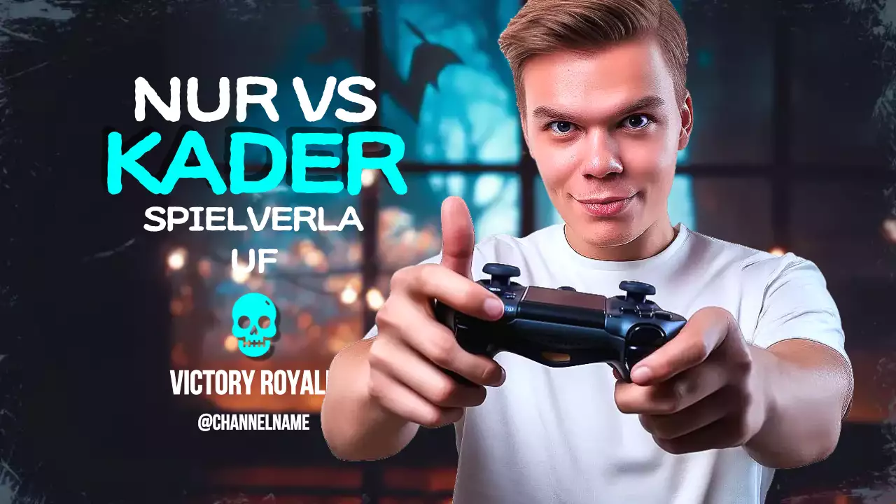 Blaue Modern Gaming Werbung