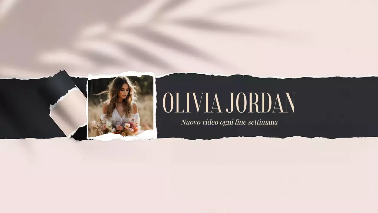 Banner video moderno beige Arte del canale YouTube