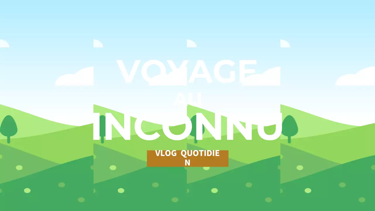 vert jaune voyage vlog style moderne