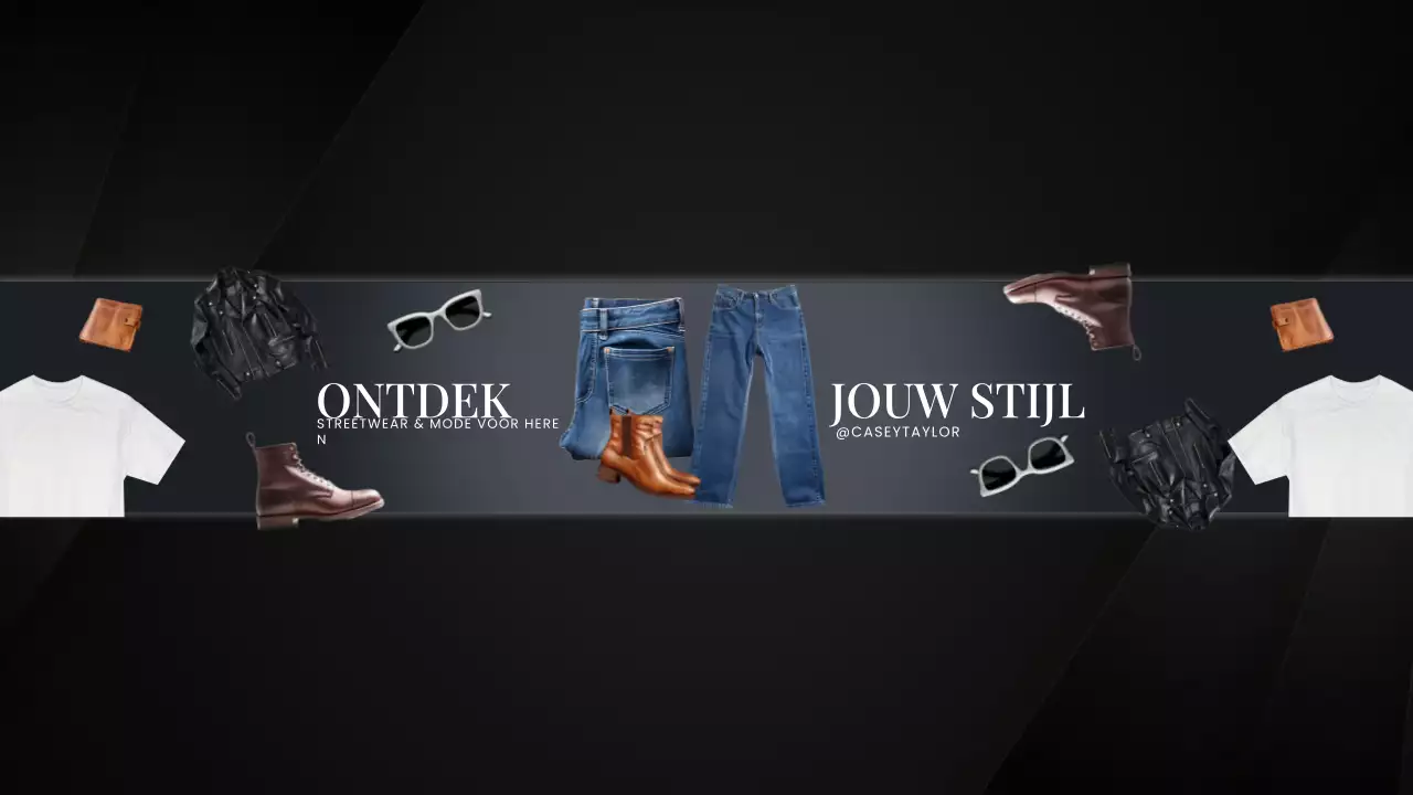 Black Modern Men Fashion YouTube Channel Art