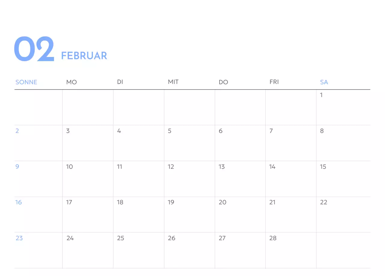Foto-Zielverfolgungskalender mit einem Hauch von Blau