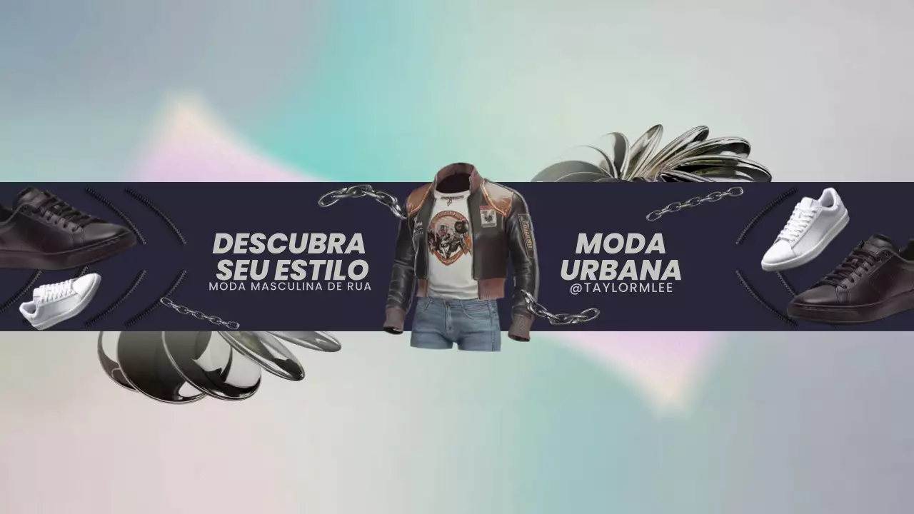 Arte do canal YouTube da moda urbana de streetwear da Marinha