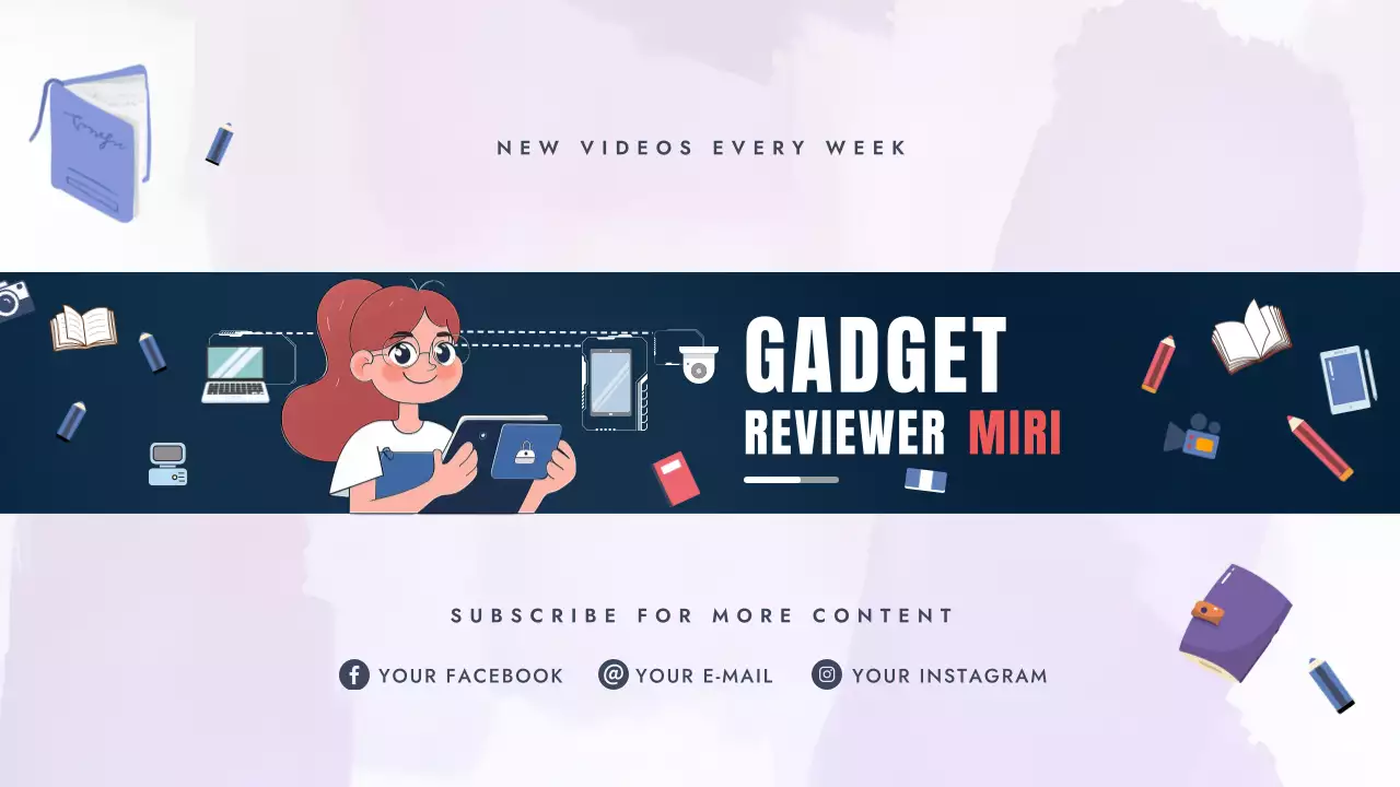 Navy Trendy Gadget Vlog YouTube Thumbnail