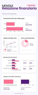 Rapporto finanziario moderno viola