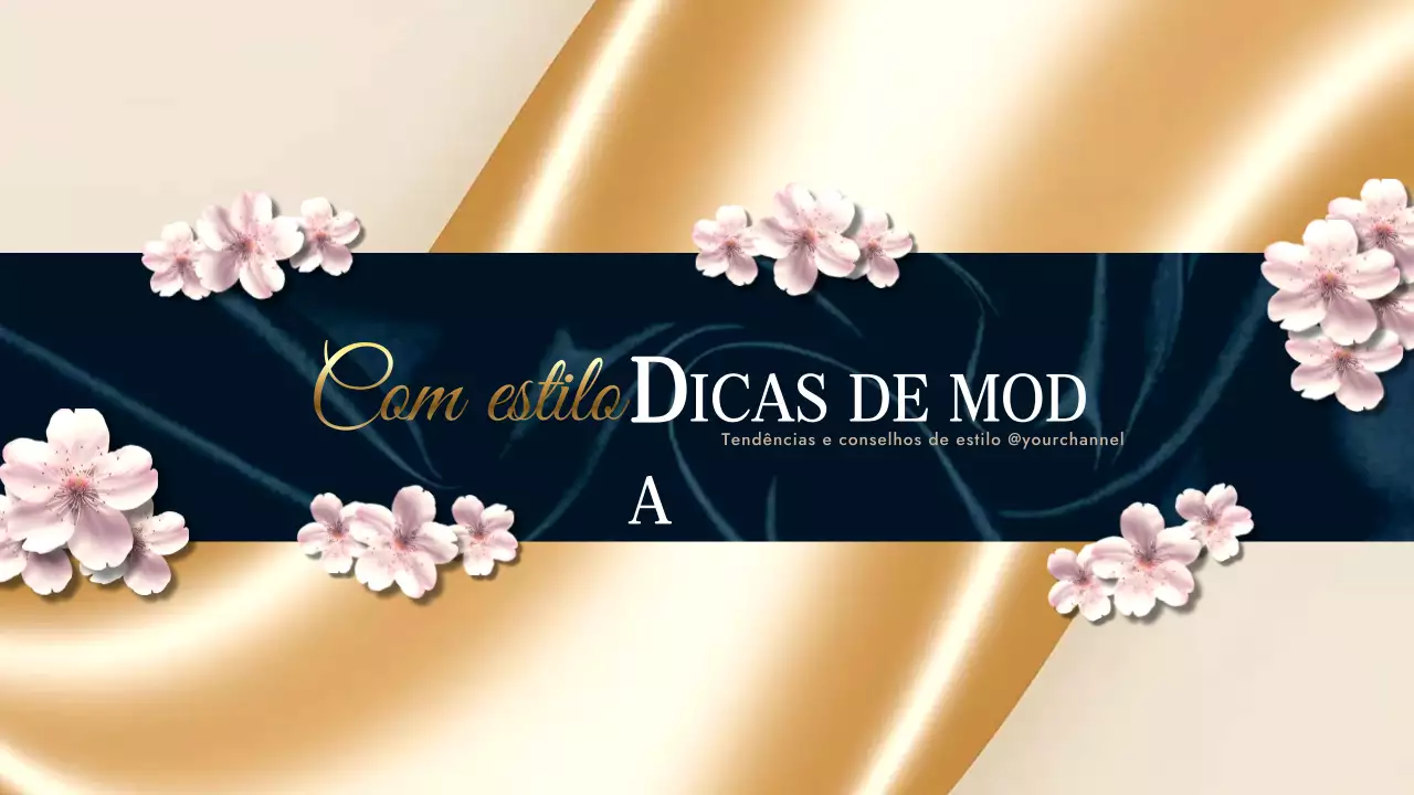 ouro moda elegante floral