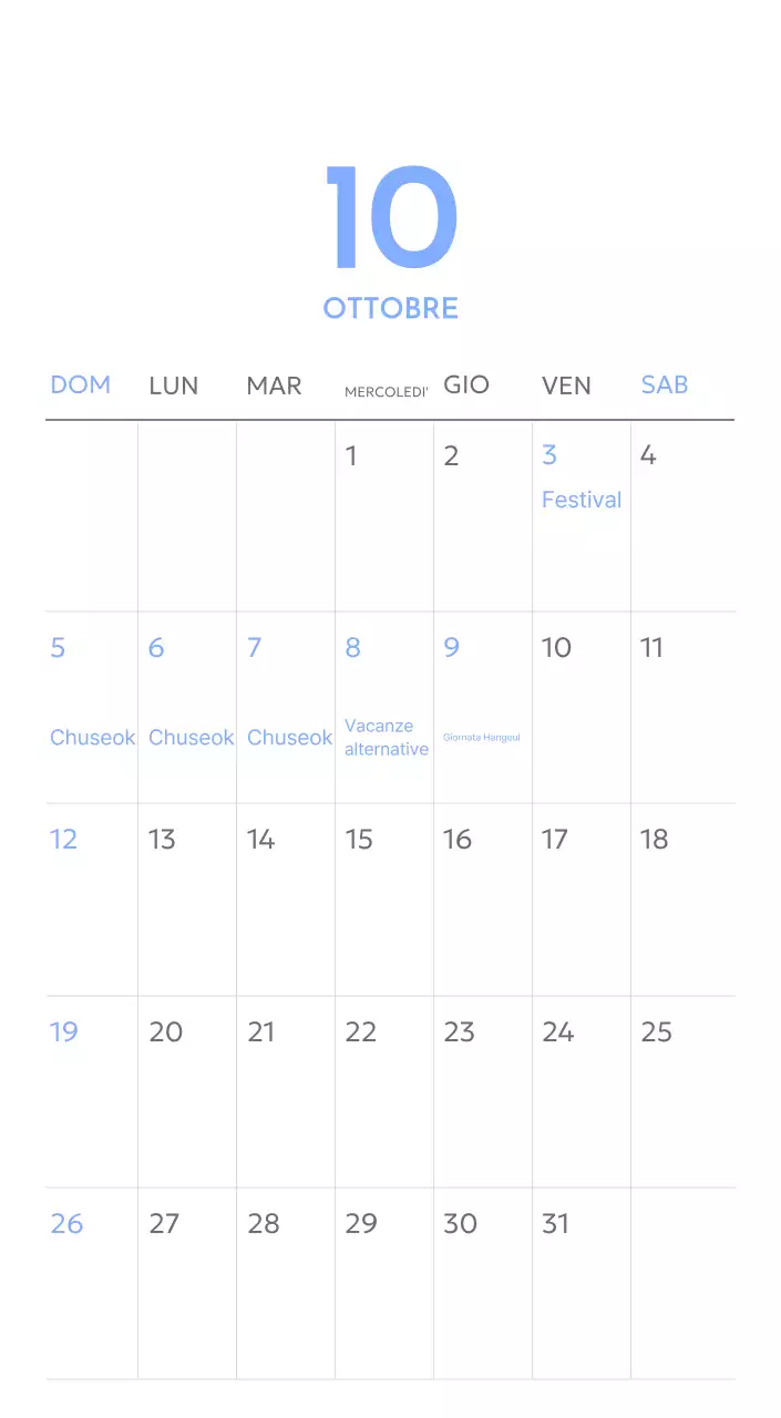 Calendario con foto tracciatore di obiettivi con un tocco di blu