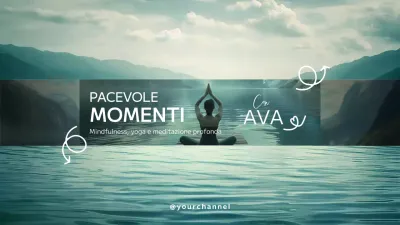 Promozione yoga minimalista in verde acqua