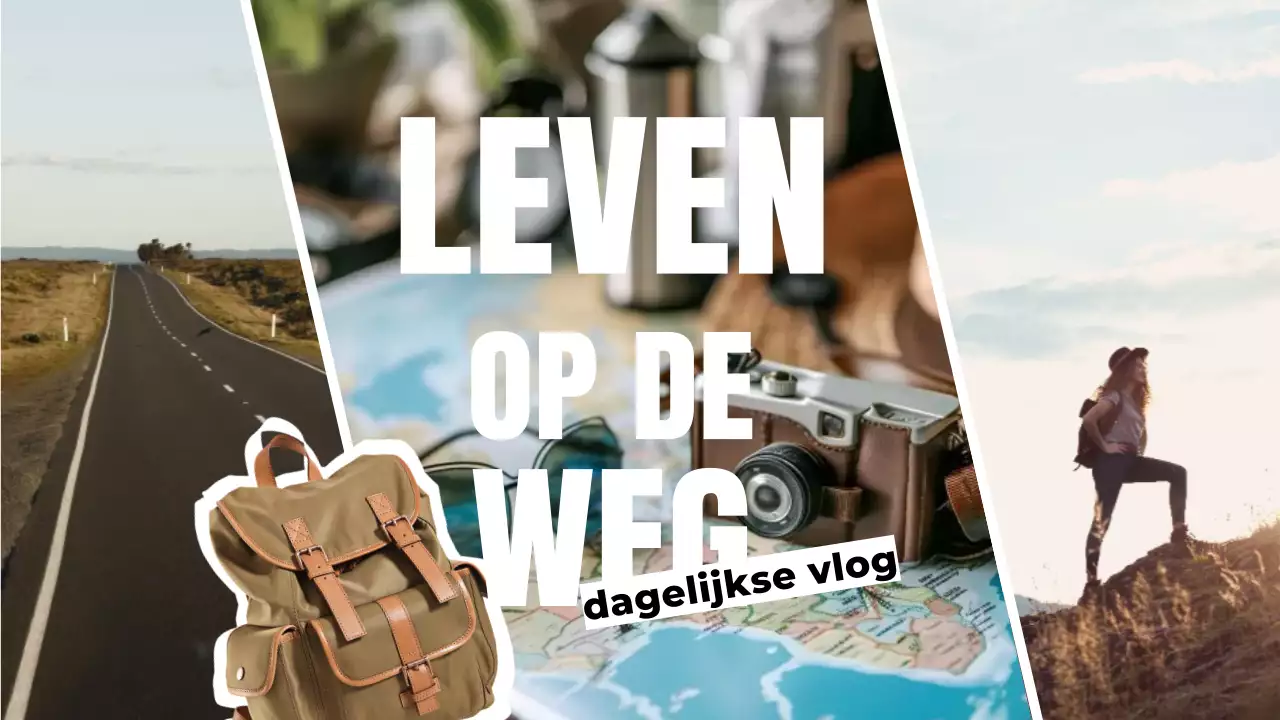 bruin blauw groen reizen vlog modern styl