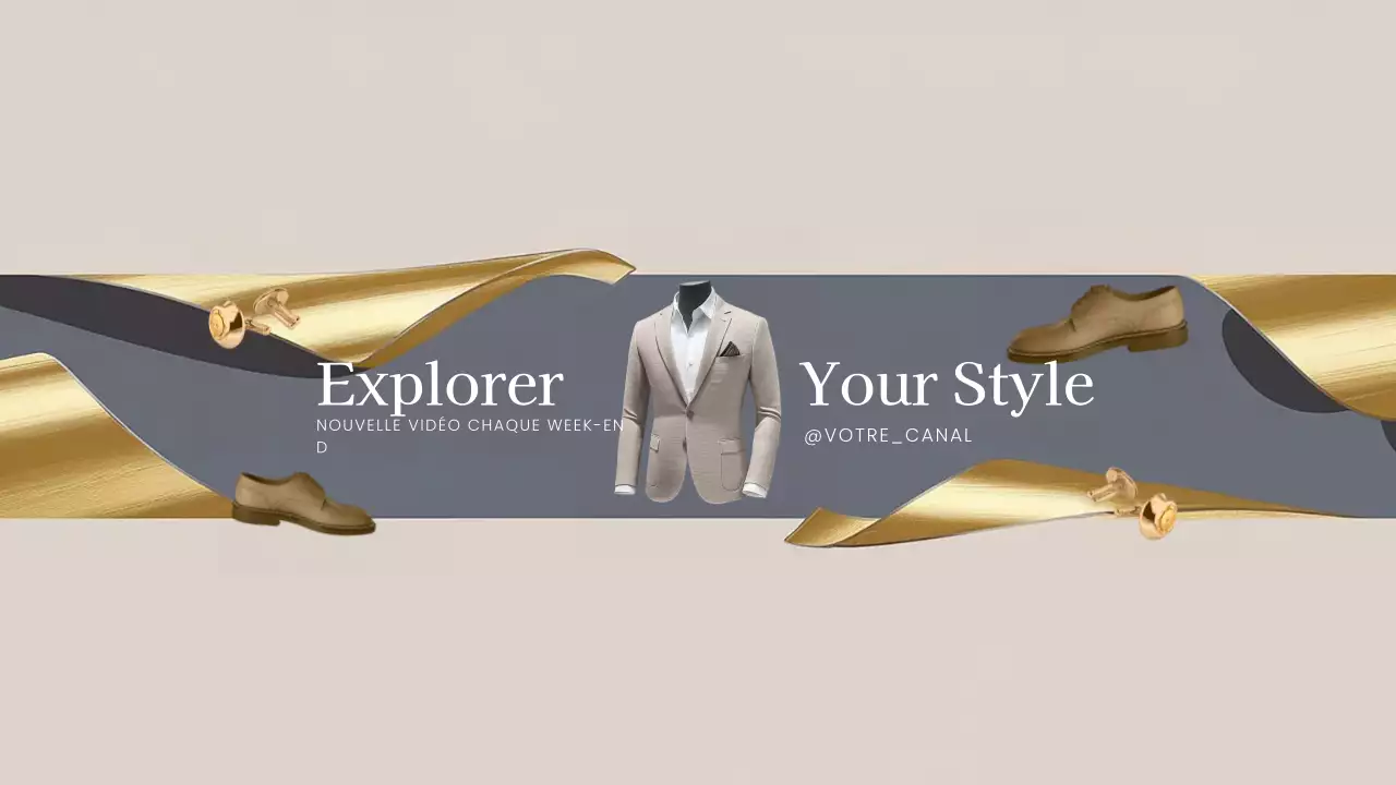 Beige Modern Fashion Guide YouTube Channel Art