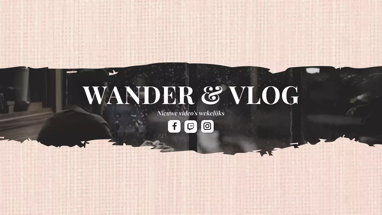 beige rustieke vlog aankondiging youtube kanaal kunst