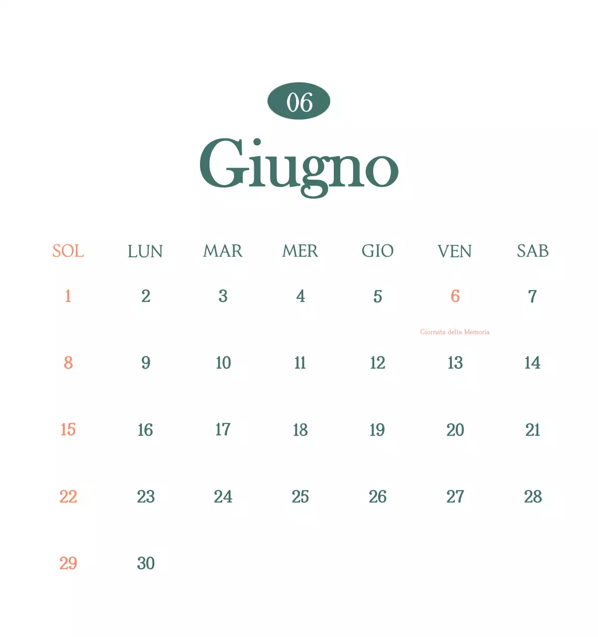 Un moderno calendario dei caffè con i consigli per la bevanda del mese